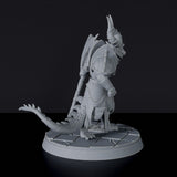 Dedicated set for Bloodfields Vile Dragonborn army - fantasy miniature of Drakskar Da-Gan with armor and halberd