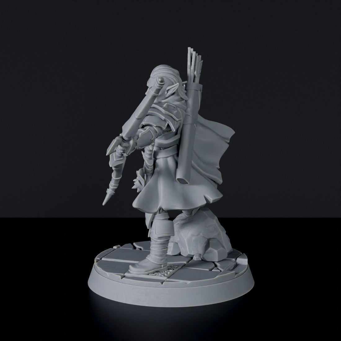 Miniature of elf Balander D'Rand - Everdark Elves dedicated set for Bloodfields tabletop wargame