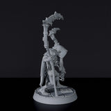 Dedicated set for Bloodfields Everdark Elves army - fantasy miniature of magic elf Grash Veno'Sar with cloak and scythe