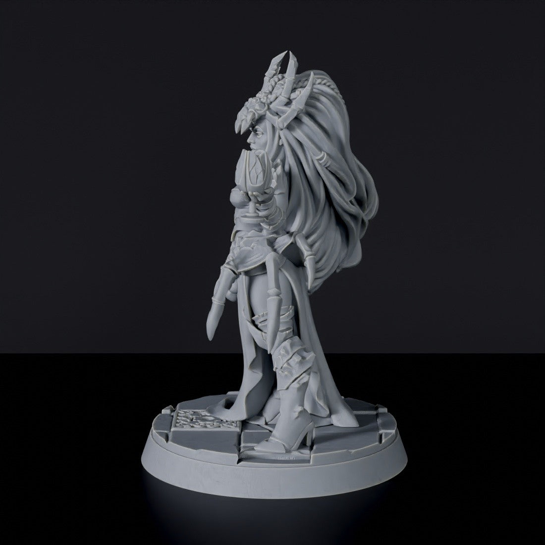 Miniature of elf Vazaya Seven'Sa - Everdark Elves dedicated set for Bloodfields tabletop wargame