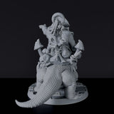 Fantasy miniature of pirate ogre Kommander Komodo for Bloodfields tabletop RPG game