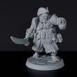 Fantasy miniatures of pirate Ogre Crewman with sword and hat - dedicated set to army for Bloodfields tabletop RPG game