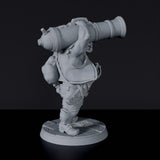 Dedicated set for Bloodfields Bloodsail Ogres army - fantasy miniature of ogre pirate Shuaavek Shotcaller with cannon