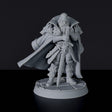 Fantasy miniatures of Zauborin the Alpha wolf fighter with sword - dedicated set to army for Bloodfields tabletop RPG game