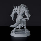 Fantasy miniature of Uryu wolf fighter with sword - dedicated set to army for Bloodfields tabletop RPG game