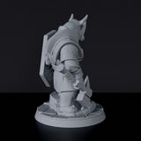 Dedicated set for Bloodfields Beastshape Tribe army - fantasy miniatures of Faru rhino warrior with shield and hammer