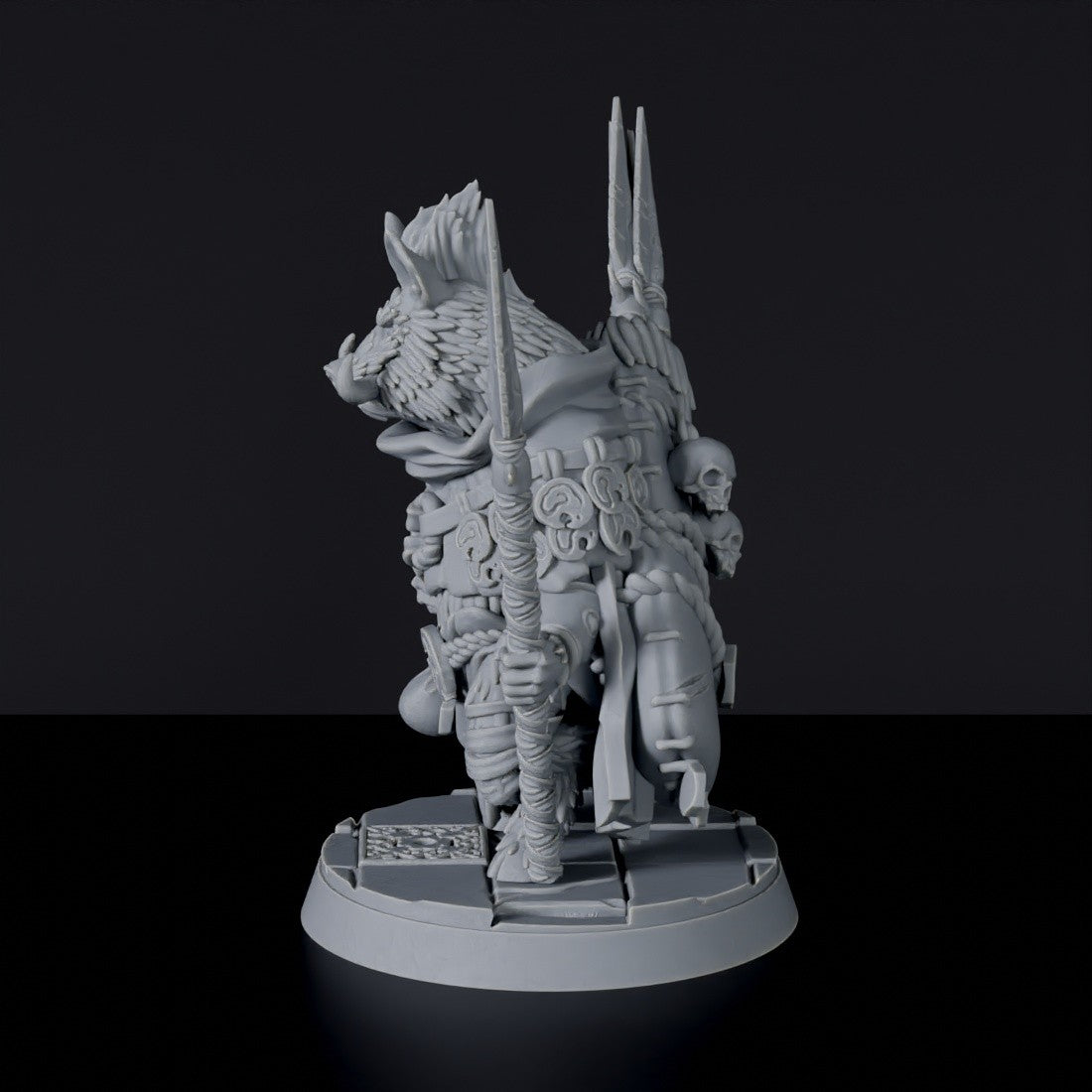 Miniature of boar Brother Tusk - dedicated set for Bloodfields tabletop wargame