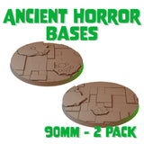 90mm Ancient Horror Round Bases (Set of 2)