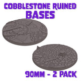 90mm Cobblestone Ruins Round Bases (Set of 2)