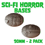 90mm Sci-fi Horror Round Bases (Set of 2)