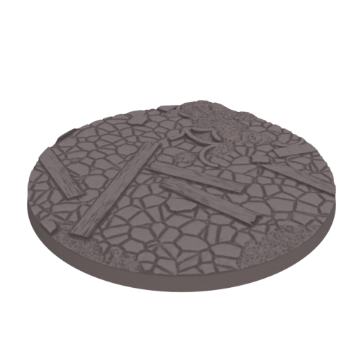 90mm Cobblestone Ruins Round Bases (Set of 2)