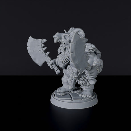 Miniature of Dwarf Male Barbarian fighter with axes - dedicated fighter set for fantasy tabletop RPG games