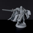 Miniature of Human Male Paladin ver. 1 with sword and shield for fantasy tabletop role-playing games