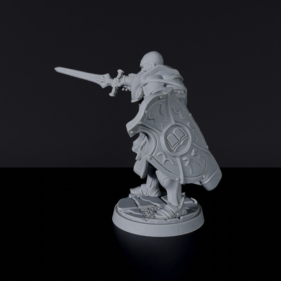 Miniature of Human Male Paladin ver. 1 with armor and sword - dedicated warrior set for tabletop RPG games and collectors