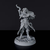 Miniature of Elf Female Bard with bow and quiver - dedicated set to army for fantasy tabletop RPG games