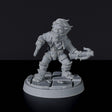 Miniature of Halfling Male Rogue - thief with crossbow and knife for fantasy tabletop role-playing games