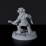 Miniature of Halfling Male Rogue with knife and crossbow - dedicated thief set to army for fantasy tabletop RPG games