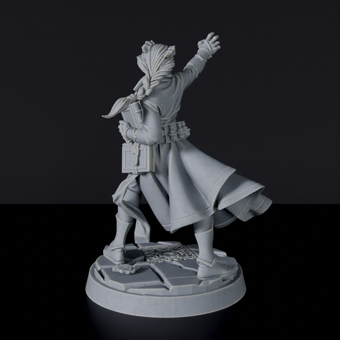 Fantasy miniatures of Tiefling Female Sorcerer - dedicated set to army for tabletop RPG games