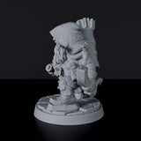 Miniature of Dwarf Male Ranger with bow and quiver - dedicated archer set for fantasy tabletop RPG games and collectors