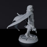 Dedicated set for fantasy tabletop RPG army - Human Female Druid miniature with staff and cloak