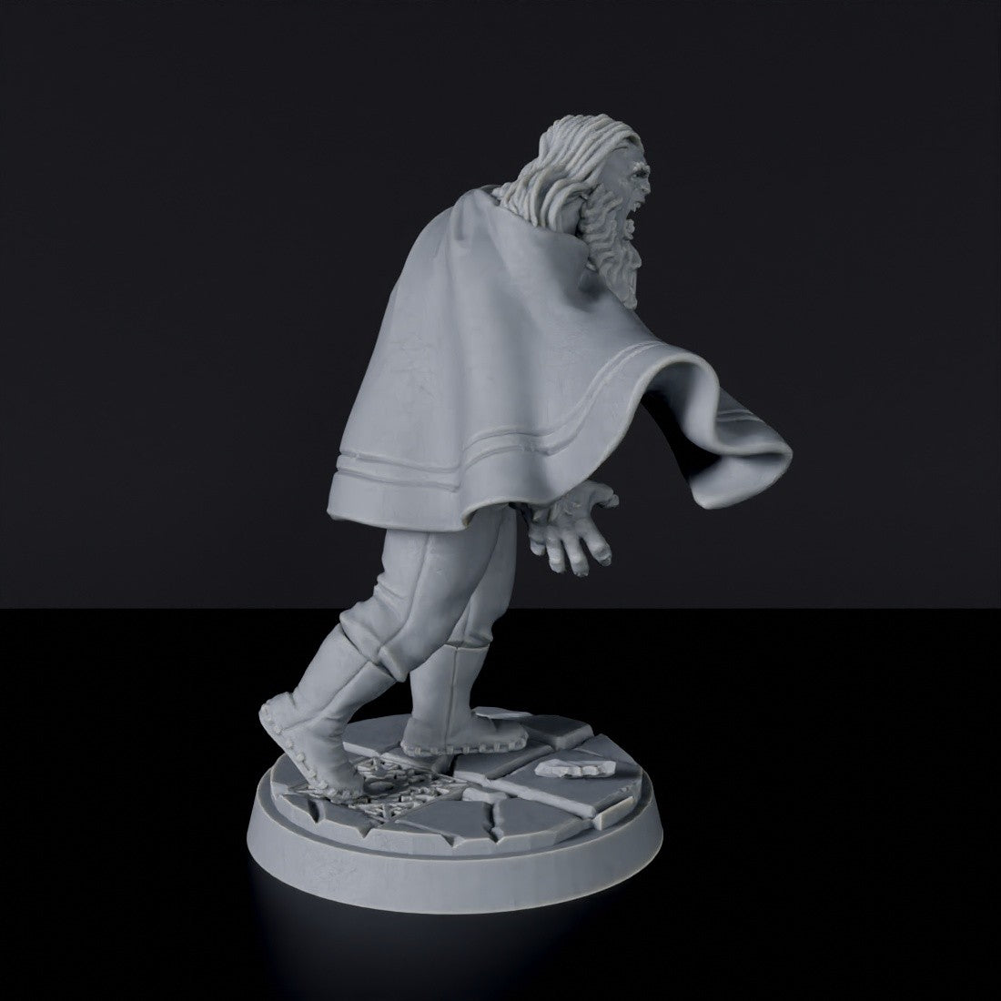 Miniature of magic Orc Male Druid - dedicated set for fantasy roleplaying games and collectors