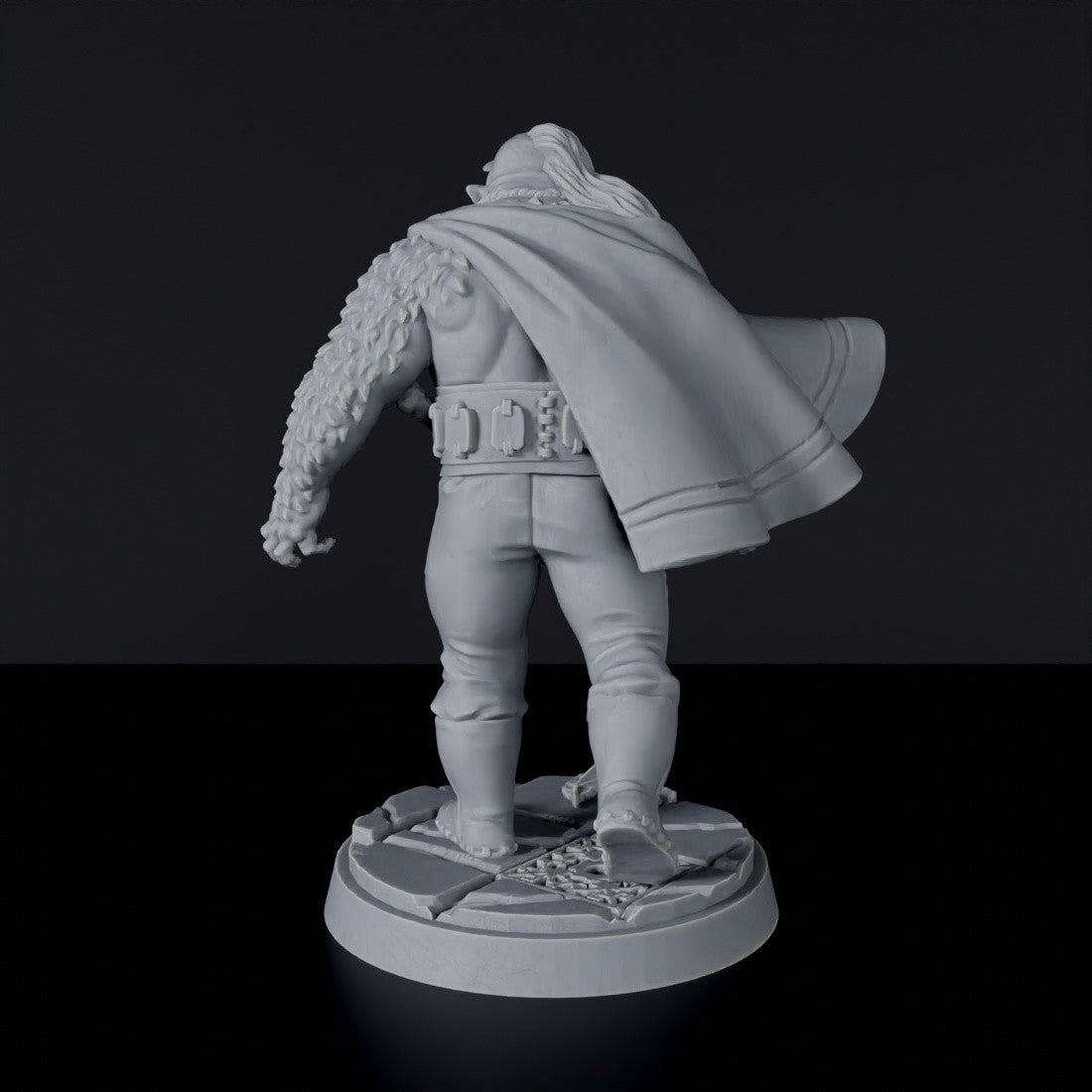 Miniature of Orc Male Druid with cloak - dedicated set to your fantasy tabletop RPG army