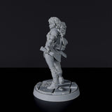 Miniature of Elf Female Fighter with backpack and sword - dedicated warrior set for fantasy tabletop RPG games and collectors