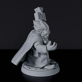 Dedicated wizard set for fantasy tabletop RPG army - Dwarf Male Warlock miniature with cloak and staff