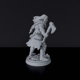 Dedicated fantasy set for tabletop RPG army - Human Male Warrior miniature with sword and axe