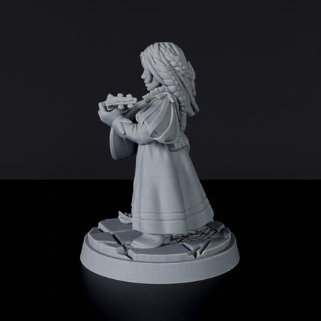 Miniature of Dwarf Female Bard - dedicated fantasy set for tabletop roleplaying games and collectors