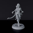 Miniature of Elf Female Warrior with sword, bow and quiver for fantasy tabletop role-playing games