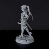 Miniature of Elf Female Fighter with bow and sword - dedicated warrior set for fantasy tabletop RPG games and collectors