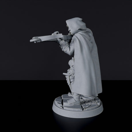 Miniature of Human Male Ranger with crossbow  - dedicated fantasy set for tabletop RPPG games and collectors