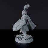 Miniature of Human Male Fighter with shield, hammer and armor - dedicated warrior set for fantasy tabletop RPG games