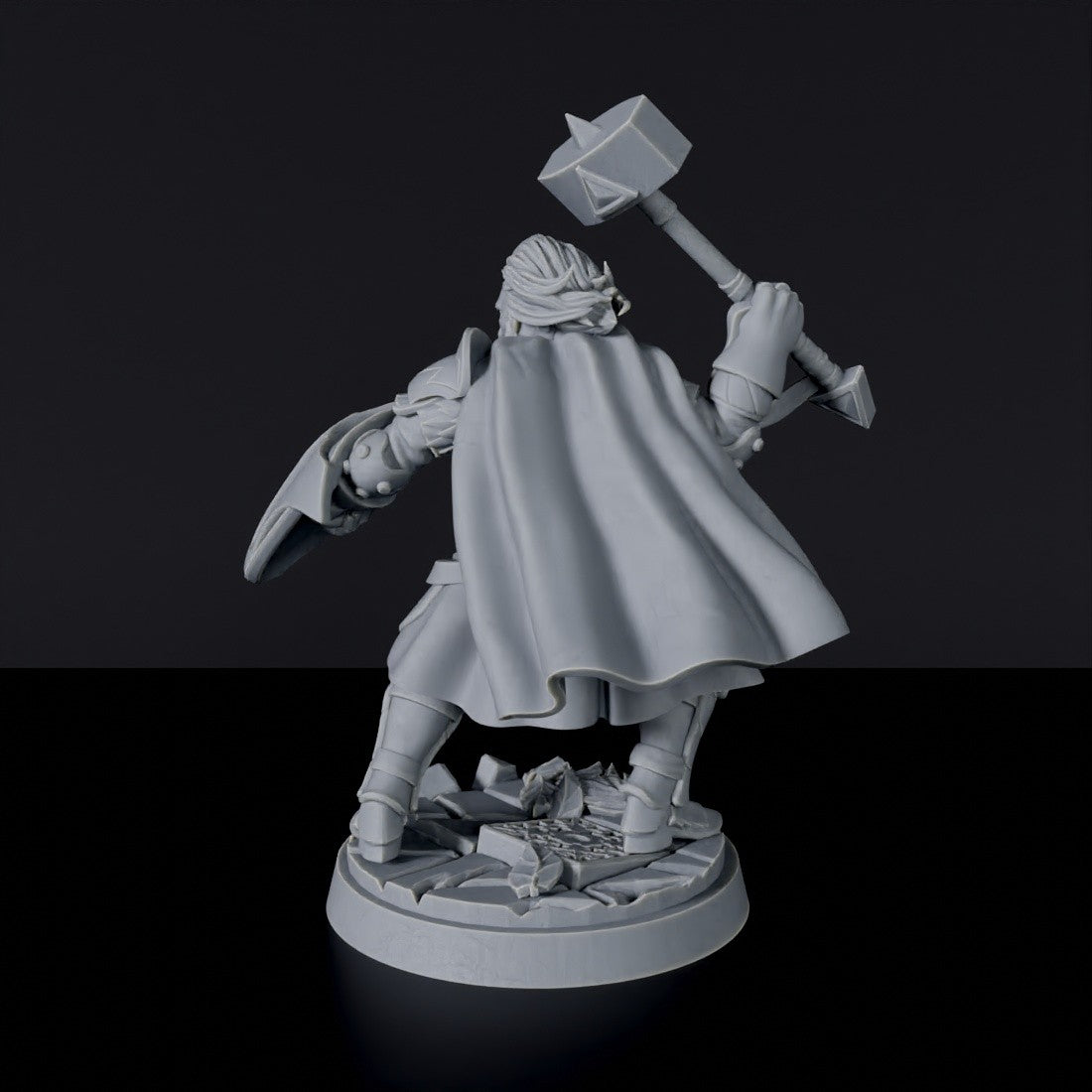 Miniature of warrior - Human Male Fighter - dedicated fantasy set to army for tabletop RPG games