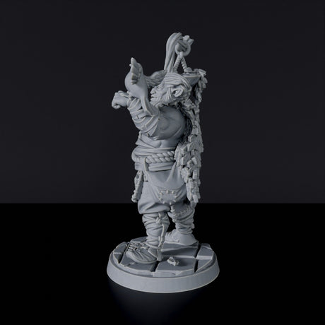 Miniature of warlock - Half-Giant Male Druid with staff dedicated fantasy set for tabletop roleplaying games and collectors