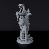 Dedicated set for fantasy tabletop RPG army - Half-Giant Male Druid sorcerer miniature with staff and bird