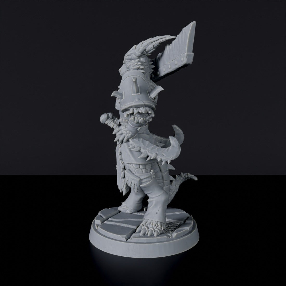 Miniature of fighter Dragonborn Female Barbarian - dedicated set for fantasy tabletop roleplaying games and collectors