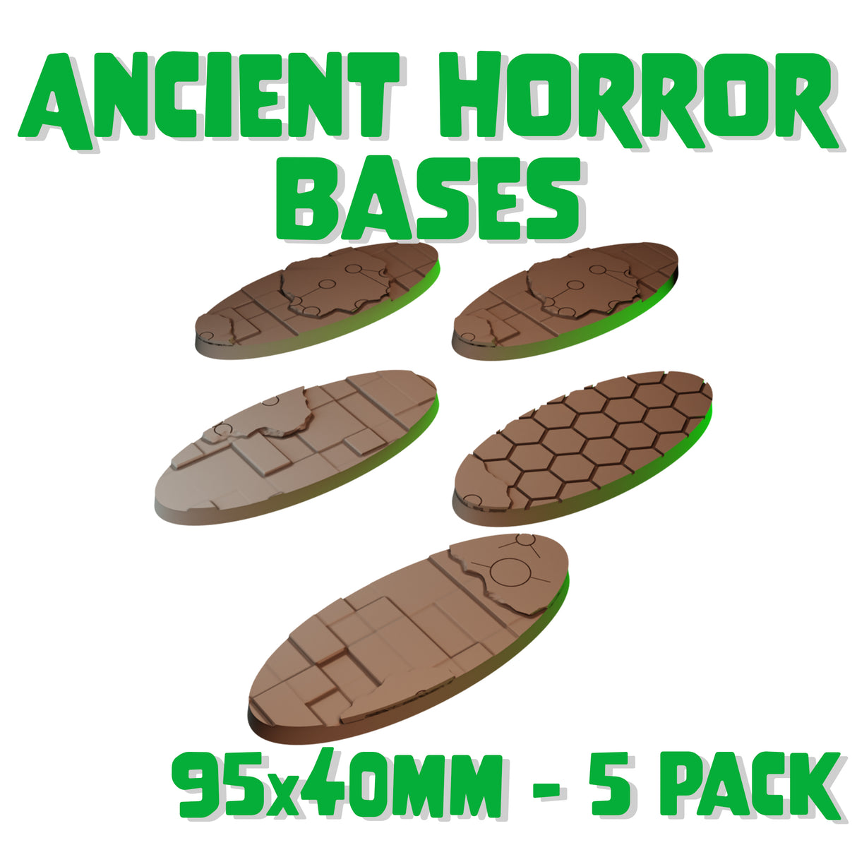 95x40mm Ancient Horror Round Bases (Set of 5)