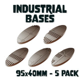 95x40mm Industrial Round Bases (Set of 5)