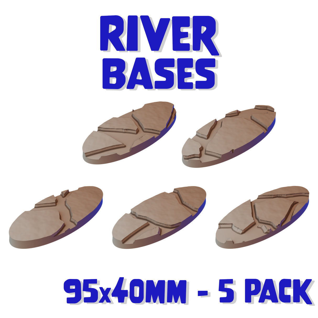 95x40mm River Round Bases (Set of 5)