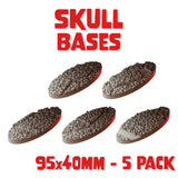 95x40mm Skull Round Bases (Set of 5)