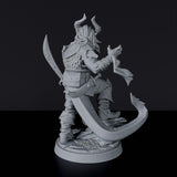 Miniature of Tiefling Male Fighter - dedicated set to army for fantasy tabletop RPG games