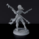 Miniature of Human Female Monk with staff - dedicated set to army for fantasy tabletop RPG games