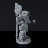 Dedicated set for fantasy tabletop RPG army -  wizard Bugbear Male Warlock miniature with sphere and staff