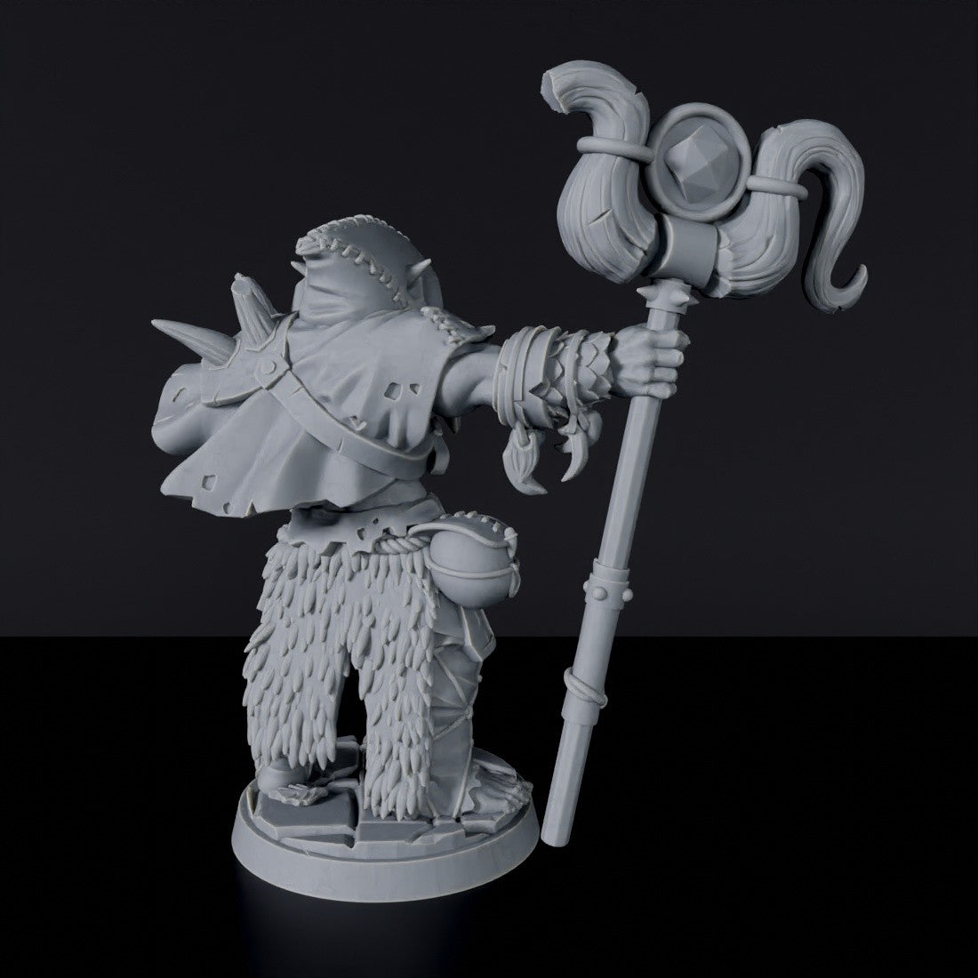 Miniature of Bugbear Male Warlock beast sorcerer - dedicated set to army for fantasy tabletop RPG games