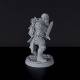 Dedicated set for fantasy tabletop RPG army - Human Male Paladin ver. 2 miniature with cloak and sword