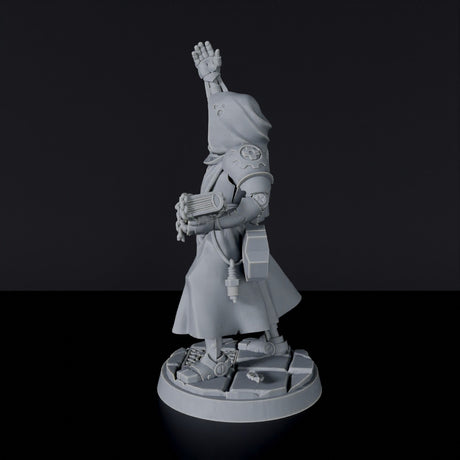 Miniature of Constructed Male Cleric with tome - dedicated fantasy set for tabletop roleplaying games and collectors