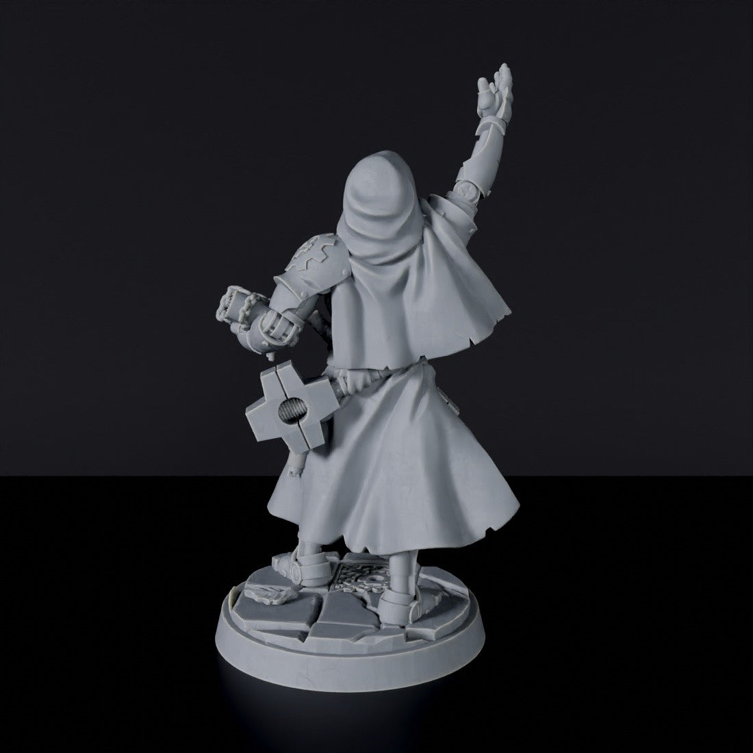 Constructed Male Cleric miniature - dedicated set to army for fantasy tabletop RPG games