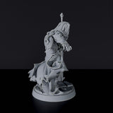 Fantasy set for tabletop RPG games and collectors - Dhampir Male Fighter miniature of vampire warrior with sword